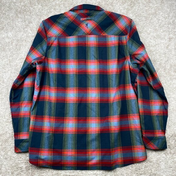 John M Browning Heritage Collection Flannel Button Shirt Mens 2XL Plaid Hunting - Picture 3 of 13